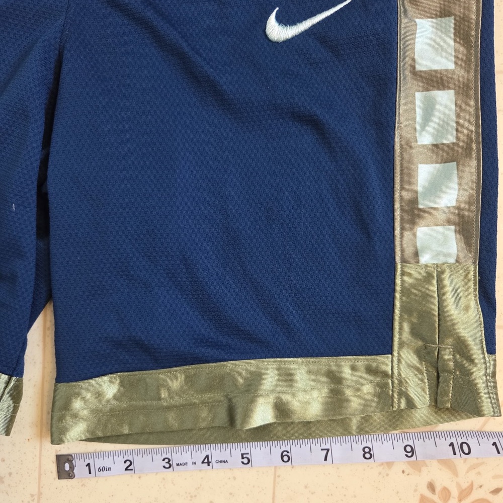 Nike Kids Navy and Metallic Gold Shorts - Picture 3 of 7